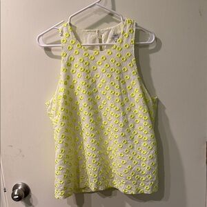 J. Crew Yellow Floral Tank Top